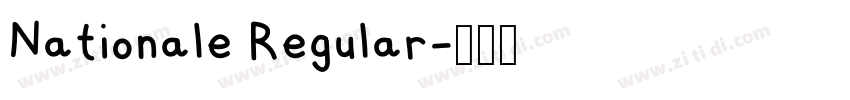 Nationale Regular字体转换